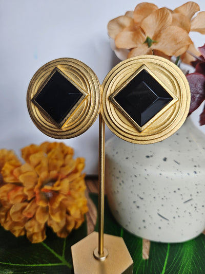 Black and Gold Earrings